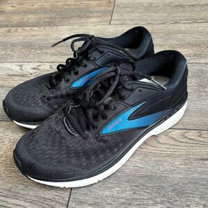Men’s Brooks Dyad 11 Running Shoes Sneakers Black Blue Sz 8.5 2E WIDE